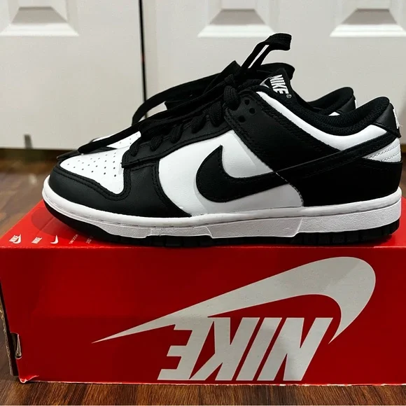 Nike Dunk Low Retro WOMEN'S 5 White Black Panda Sneakers Shoes